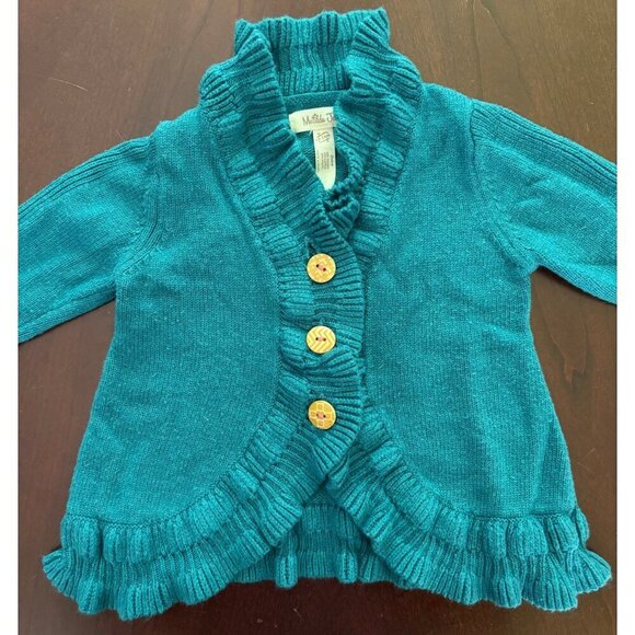 Matilda Jane Castles Cardigan Sweater in Turquoise Size 18-24 mos Toddler Girls - Picture 4 of 9